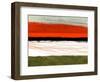 Abstract Stripe Theme Orange and Black-NaxArt-Framed Art Print