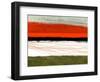 Abstract Stripe Theme Orange and Black-NaxArt-Framed Art Print