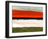 Abstract Stripe Theme Orange and Black-NaxArt-Framed Art Print