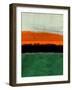 Abstract Stripe Theme Orange-NaxArt-Framed Art Print