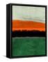 Abstract Stripe Theme Orange-NaxArt-Framed Stretched Canvas