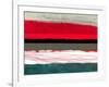 Abstract Stripe Theme Red Grey and White-NaxArt-Framed Art Print