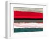 Abstract Stripe Theme Red Grey and White-NaxArt-Framed Art Print