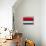 Abstract Stripe Theme Red Grey and White-NaxArt-Mounted Art Print displayed on a wall