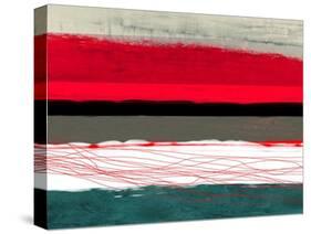 Abstract Stripe Theme Red Grey and White-NaxArt-Stretched Canvas