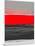 Abstract Stripe Theme Red-NaxArt-Mounted Art Print