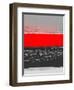 Abstract Stripe Theme Red-NaxArt-Framed Art Print