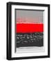 Abstract Stripe Theme Red-NaxArt-Framed Art Print