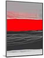 Abstract Stripe Theme Red-NaxArt-Mounted Art Print