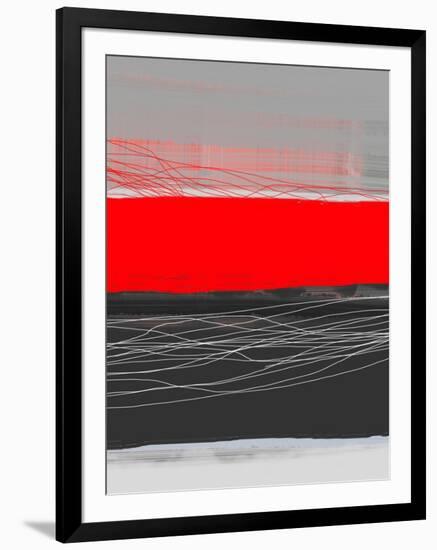 Abstract Stripe Theme Red-NaxArt-Framed Art Print