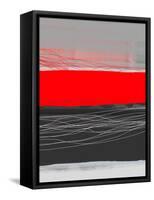 Abstract Stripe Theme Red-NaxArt-Framed Stretched Canvas