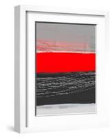 Abstract Stripe Theme Red-NaxArt-Framed Art Print