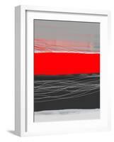 Abstract Stripe Theme Red-NaxArt-Framed Art Print