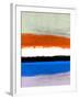 Abstract Stripe Theme White and Black-NaxArt-Framed Art Print