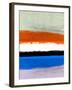 Abstract Stripe Theme White and Black-NaxArt-Framed Art Print