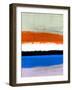 Abstract Stripe Theme White and Black-NaxArt-Framed Art Print