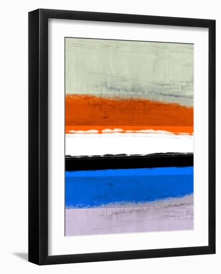 Abstract Stripe Theme White and Black-NaxArt-Framed Art Print