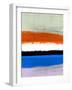 Abstract Stripe Theme White and Black-NaxArt-Framed Art Print