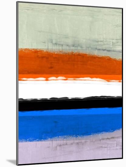 Abstract Stripe Theme White and Black-NaxArt-Mounted Art Print