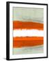 Abstract Stripe Theme White-NaxArt-Framed Art Print
