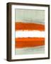 Abstract Stripe Theme White-NaxArt-Framed Art Print