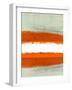 Abstract Stripe Theme White-NaxArt-Framed Art Print