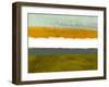 Abstract Stripe Theme Yellow and White-NaxArt-Framed Art Print