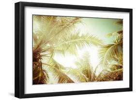 Abstract Summer Background with Tropical Palm Tree Leaves-Perfect Lazybones-Framed Photographic Print