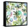 Abstract Summer Watercolor-tanycya-Framed Stretched Canvas