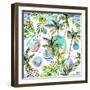 Abstract Summer Watercolor-tanycya-Framed Art Print