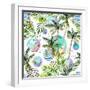 Abstract Summer Watercolor-tanycya-Framed Art Print