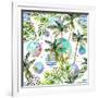 Abstract Summer Watercolor-tanycya-Framed Art Print