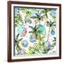 Abstract Summer Watercolor-tanycya-Framed Art Print