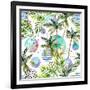 Abstract Summer Watercolor-tanycya-Framed Art Print