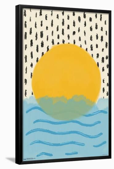 Abstract Sun Over The Sea-Trends International-Framed Poster