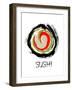 Abstract Sushi Roll-null-Framed Art Print