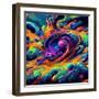 Abstract Swirls Cosmic-null-Framed Art Print