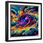 Abstract Swirls Cosmic-null-Framed Art Print