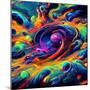 Abstract Swirls Cosmic-null-Mounted Art Print