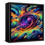 Abstract Swirls Cosmic-null-Framed Stretched Canvas