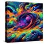 Abstract Swirls Cosmic-null-Stretched Canvas