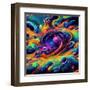 Abstract Swirls Cosmic-null-Framed Art Print