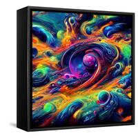 Abstract Swirls Cosmic-null-Framed Stretched Canvas