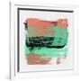 Abstract Tangerine and Green Study-Emma Moore-Framed Art Print