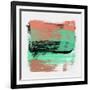 Abstract Tangerine and Green Study-Emma Moore-Framed Art Print