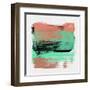 Abstract Tangerine and Green Study-Emma Moore-Framed Art Print