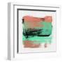 Abstract Tangerine and Green Study-Emma Moore-Framed Art Print