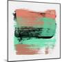 Abstract Tangerine and Green Study-Emma Moore-Mounted Art Print