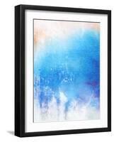 Abstract Textured Background: Blue And White Patterns-iulias-Framed Art Print