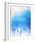 Abstract Textured Background: Blue And White Patterns-iulias-Framed Art Print